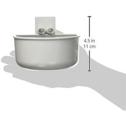 No Spill Rim Kennel Cup Pet Bowl Single For Dogs Cats Fits most Wire Doors or Crates, 21 fl oz (0.62 L)
