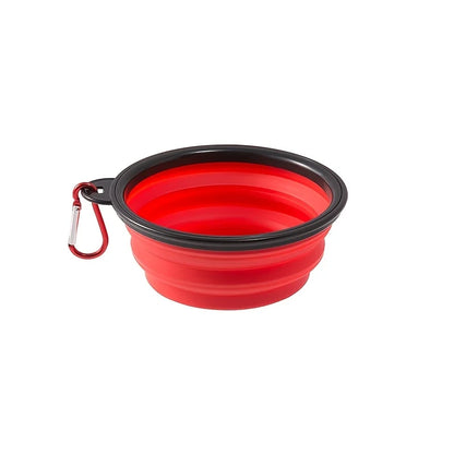 Portable Foldable Pet Bowl 350ml 1000ml Plastic Water and Food Bowl for Dogs Cats Collapsible Bowl with Buckle Black Frame Leak Proof Easy Grip Handle for Camping Hiking Travel Home Use Pet Travel Essential