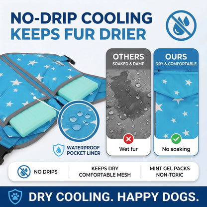 Pet Dog Cooling Vest Harness Cooler Jacket For Walking Dog Outdoor Camping Hunting Training Refrigerator Cooling Source For Dogs