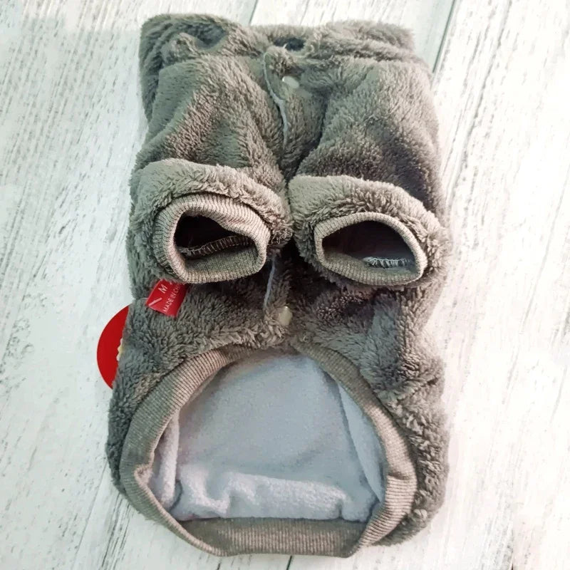 Gray Winter Dog Jacket Fur Warm For Small Large Dogs XS-7XL 20kg Pet Halloween Costume Dachshund Pugs Apparel