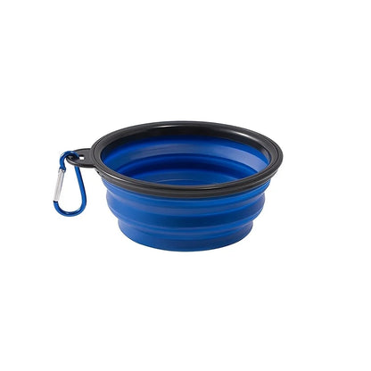 Portable Foldable Pet Bowl 350ml 1000ml Plastic Water and Food Bowl for Dogs Cats Collapsible Bowl with Buckle Black Frame Leak Proof Easy Grip Handle for Camping Hiking Travel Home Use Pet Travel Essential