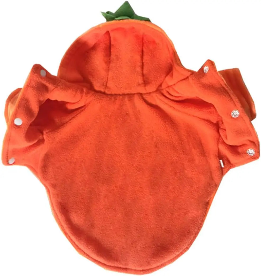Dog Cat Halloween Pumpkin Costume,Pet Cosplay Costumes,Puppy Warm Outfits Fleece Hoodie Animal Autumn Winter Clothes (M Size) |   Fleece Hoodie Animal Autumn Winter Clothes (M Size)