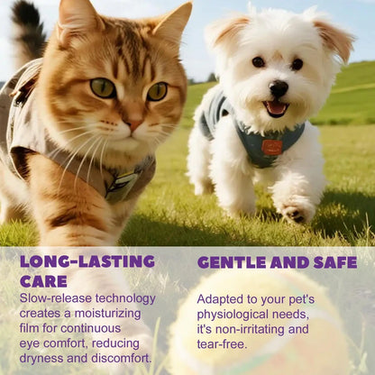 Dog Cat Eye Ointment Gel Dry Eyes Relief Moisturizer Soothing Gentle Care Balm Tear Stain Remover for Puppy Kitten Sensitive Area Daily Hygiene Treatment No Irritant Lightweight Non Sticky Portable 15g Safe Natural Effective