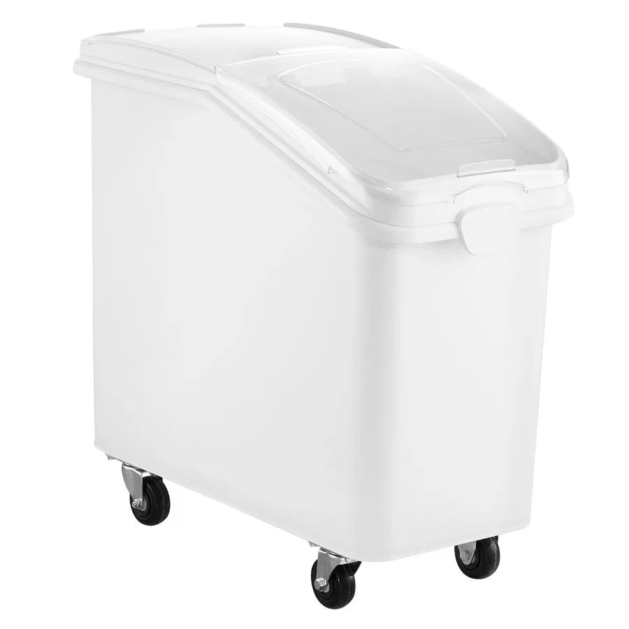 27Gallon/100L Large Rice Storage Container for Kitchen Ingredients Grain Cereal Flour Airtight Pet Food Dispenser Bin with Whee