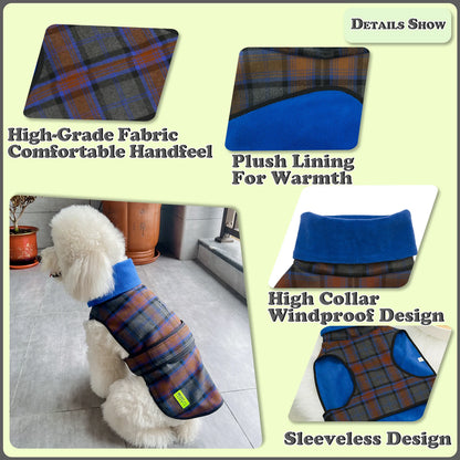 Stylish Water Repellent Warm Cosy  Puppy Dog Apparel Warm Large Fluffy Stretch  Dog Clothes Jumpers Vest Coat