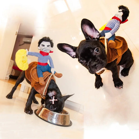 Dog Clothes Christmas Halloween Pet Cosplay Costumes Puppy Cat Cowboy Clothing Pet Novelty Party Outfits Dress Up