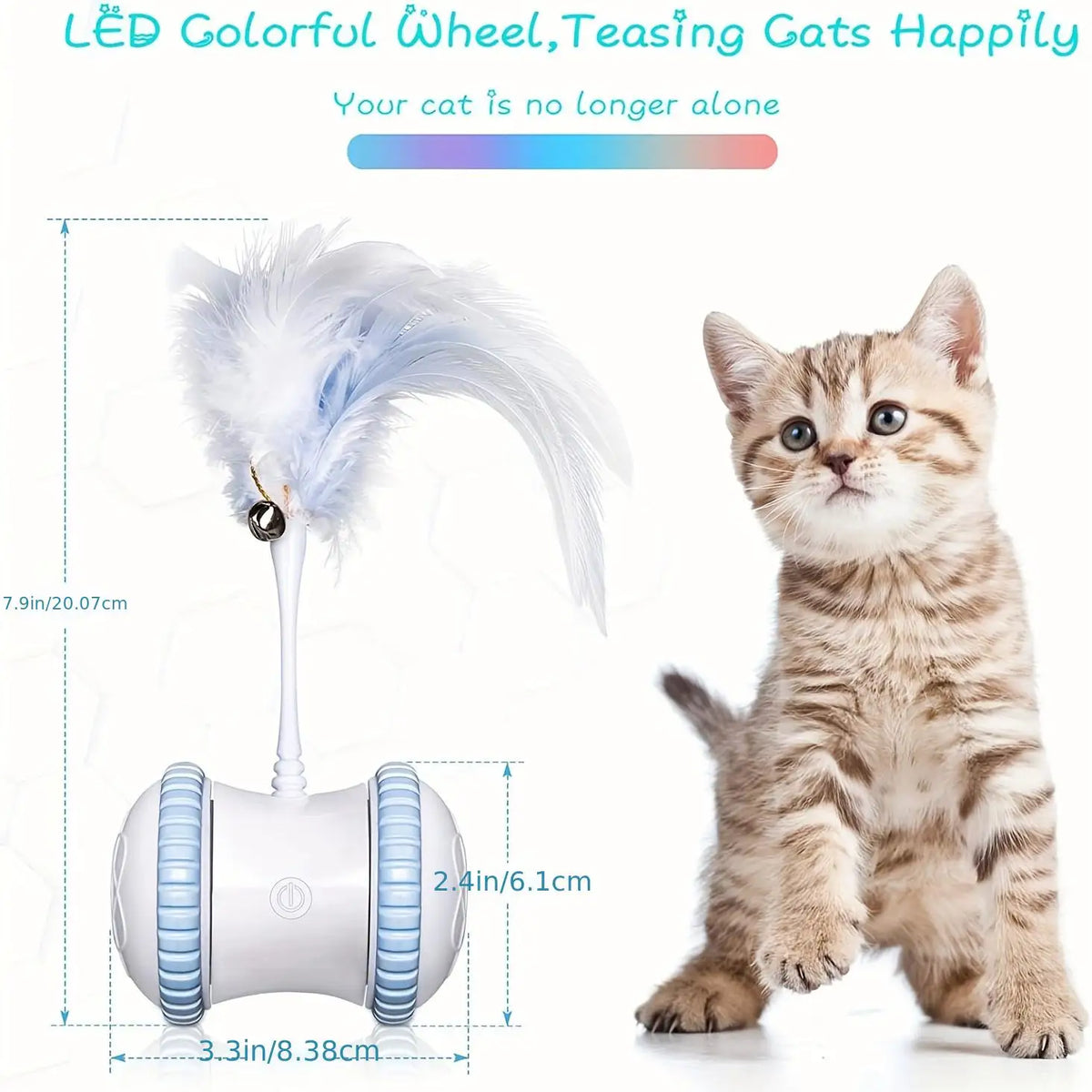 Cat Toy with Automatic Feather for Indoor Play and Entertainment