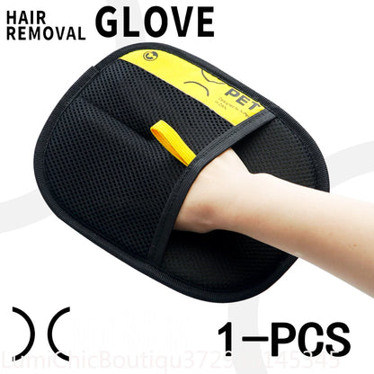 2‑in‑1 Electrostatic Pet Hair Remover Glove Reusable Washable Grooming Glove With Lint Roller Brush Safe Fur Removal For Cats Dogs